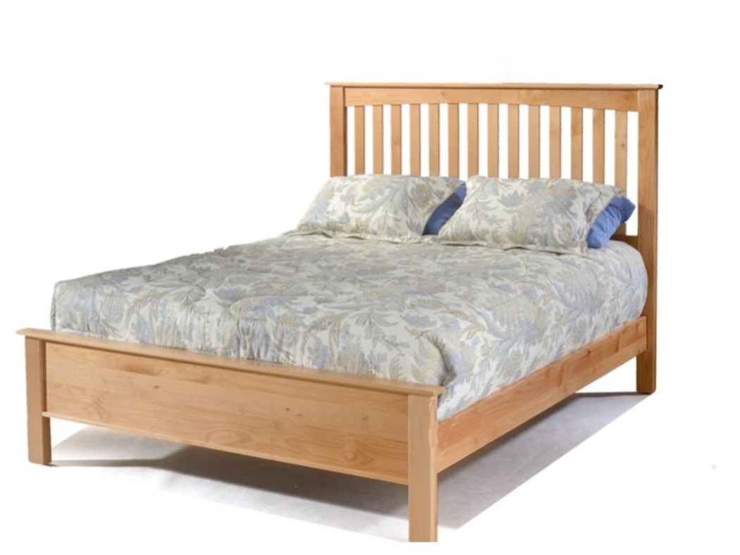 Archbold Bedroom Alder Queen Shaker Slat Bed, solid wood ARC61293S